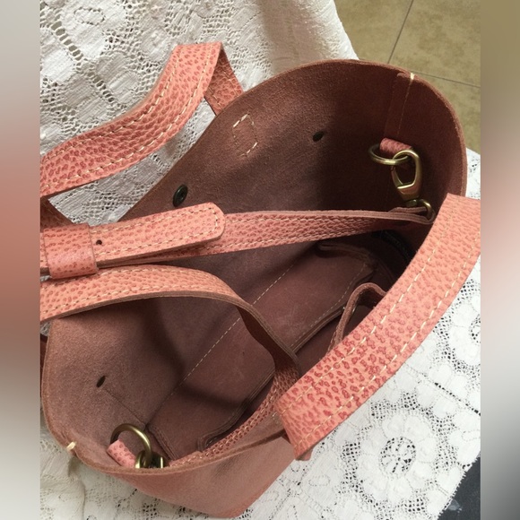 New Mini Portland Leather Goods tote. Flamingo - Picture 7 of 15